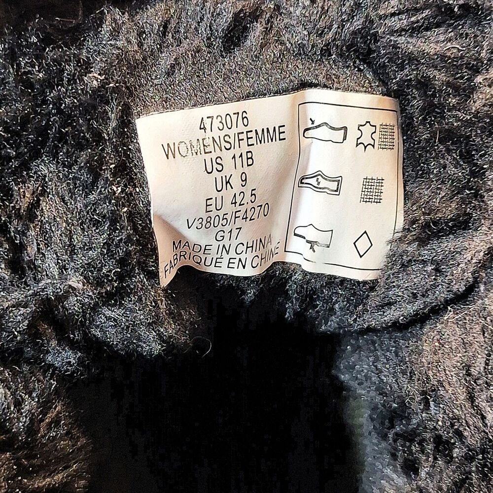 Lands End Womens 473076 Avalanche Snow Boot Black Suede Lace Up Faux Fur Trim 11 - Picture 10 of 12